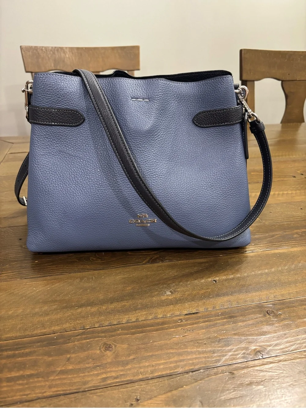 Coach Hanna Pebble Leather Shoulder Bag